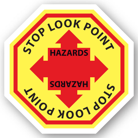 stop look point hazards