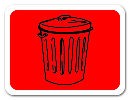 TRASH CAN - RED