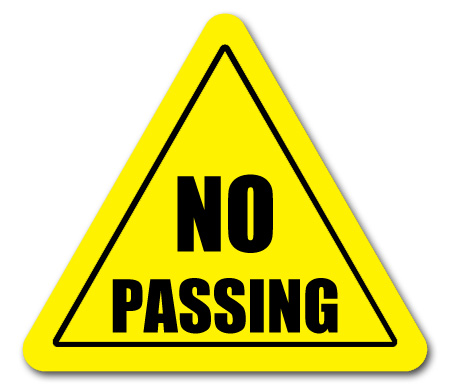 no passing